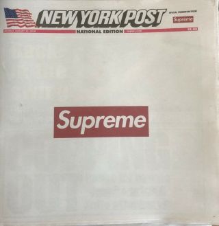 National Edition Supreme York Post Newspaper Ready To Ship Very Limited