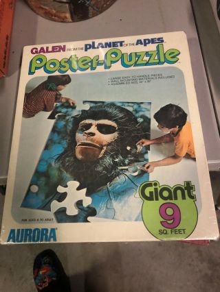 PLANET OF THE APES 1974 AURORA GIANT POSTER PUZZLE SEALED/ GALEN 2