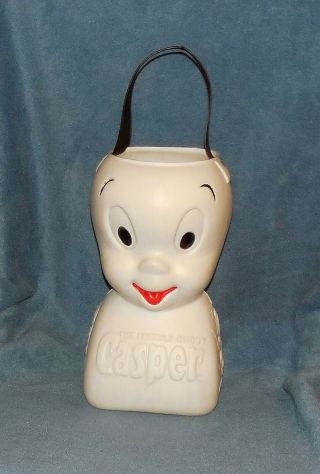 Vintage Renzi Rare Casper The Friendly Ghost Halloween Candy Pail - 1956