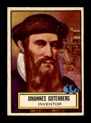 1952 Topps Look N See 129 Johannes Gutenberg Exmt,  X1651721