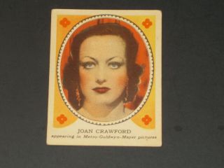 V289 Hamilton Gum,  Hollywood Picture Stars,  18,  Joan Crawford,  Card