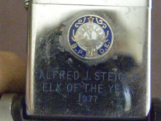 Zippo 1977 Benevolent And Protective Order Of Elks - Elk Of The Year All