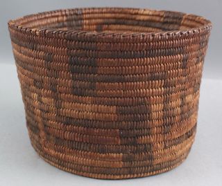 Antique Western Late - 19thc Native American Indian Pima Basket,  Nr