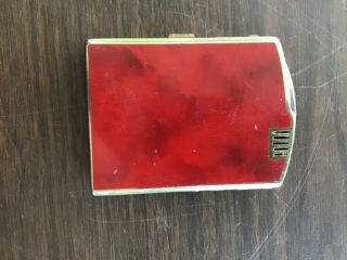 Old Art Deco Cigarette Case Lighter Red,  Black,  Green,  & Gold 2
