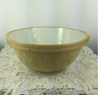 Vintage Gripstand T.  G.  Green Church Gresley England Yellow Mixing Bowl 1930 