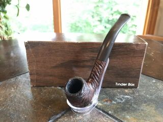 Vintage Estate Tobacco Pipe The Tinder Box Volcanic Made In France Bent Pipe