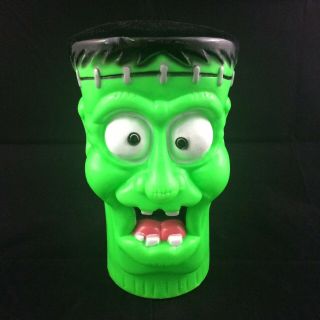 Vintage Tony Usa Frankenstein Blow Mold Monster Halloween Blinking Light Up Head