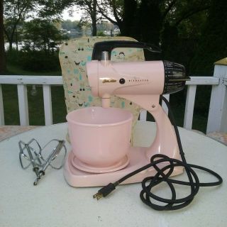Vintage Pink Sunbeam Mixmaster Mixer W/ Bowl - Screaming Retro