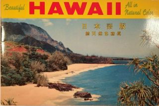 Vintage Hawaii Travel Brochure Hula Dancer Lei Farmers Native Waterfall Souvenir