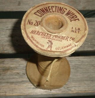 Vintage Hercules Powder Co Connecting Wire Spool No.  20