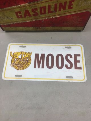 Vintage License Plate Metal Loom Loyal Order Of Moose Pap
