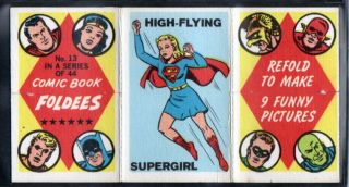 1966 Topps Comic Book Foldees - Supergirl 13 Superman Dc