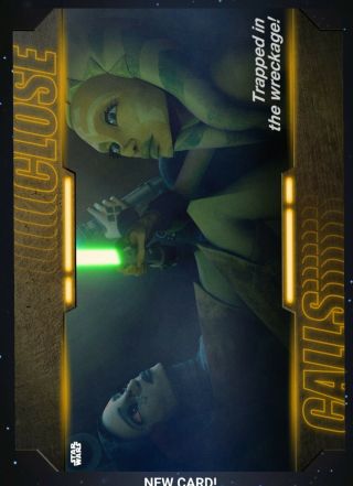 Topps Star Wars Card Trader Close Calls Trapped In The Wreckage Gold Digital