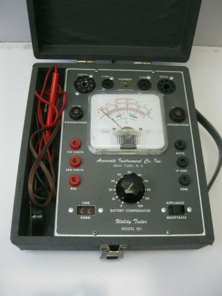 Vintage Utility Tester Model 161 Accurate Instrument Co.  Inc.  Ny Tube Tester