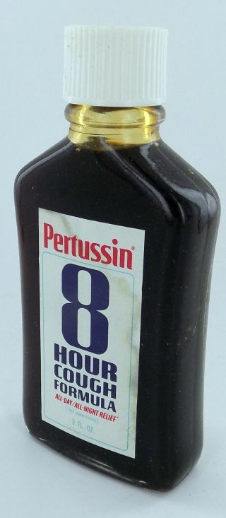 Vintage Old Stock Pertussin Cough Syrup Glass Bottle From 70s