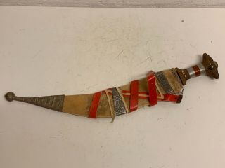 190628 - Tribal African Ethiopian Afar sword with leather case - Ethiopia 5