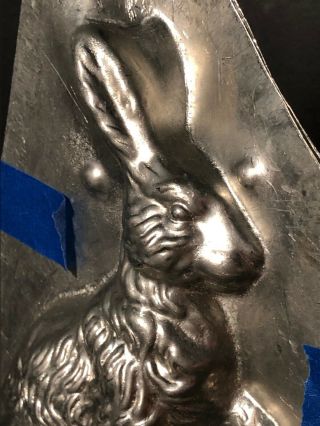 Vintage Chocolate Candy Mold Metal Rabbit Germany Weygandt 4684 Steel 8”Bunny 6