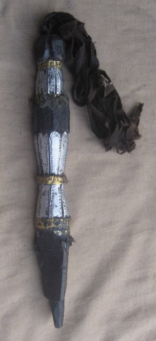 Antique Handmade Tantrik Tibetan Wooden Phurba,  The Ritual Dagger.  Nepal