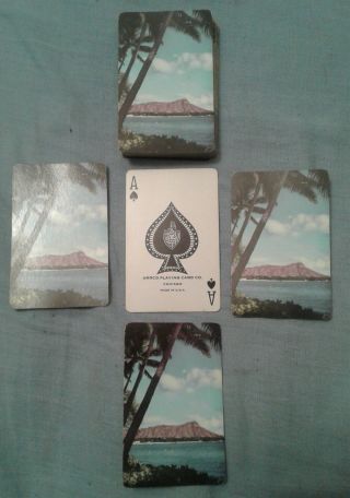 Arrco Island Palm Tree Vintage Deck Of Playing Cards