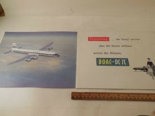 BOAC DC - 7C 1956 SALES BROCHURE WITH CUTAWAY B.  O.  A.  C. 5
