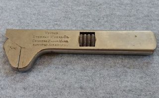 Ultra Rare 1891 Victor Bike Wrench By Overman Wheel Co.  Early Bicycle Tool