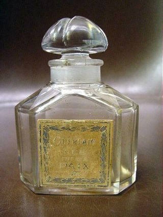 Vintage Guerlain Rue De La Paix Perfume Bottle By Baccarat W/ Quadrilobe Stopper
