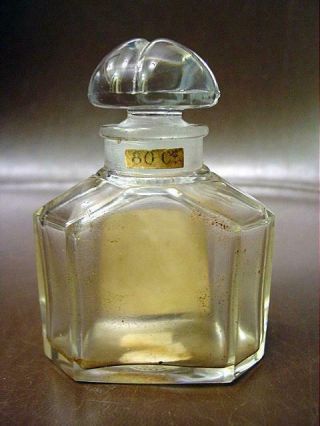 Vintage Guerlain Rue De La Paix Perfume Bottle By Baccarat W/ Quadrilobe Stopper 3
