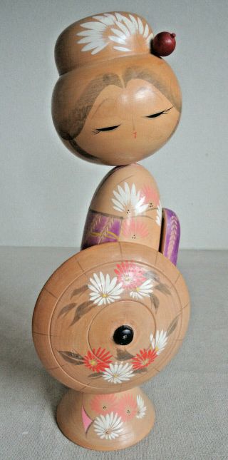 35cm (13.  8 ") Japanese Sosaku Kokeshi Doll : Signed Sadao