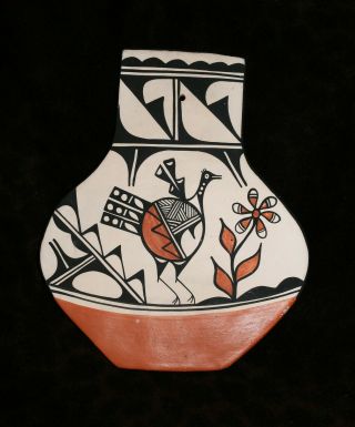 Large Kewa/santo Domingo Pottery Olla Tile By Robert Tenorio 10 1/2 " H X 9 " W