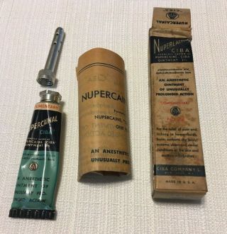 Vintage Nupercainal Hemorrhoid Ointment Physicians Sample Paper Ciba Company