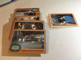 1977 Topps Star Wars Partial Set Orange 5th Series 56 Cards 4 Stickers 265 - 330