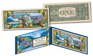 Hawaii State $1 Bill Official Legal Tender U.  S.  One - Dollar Currency Colorized