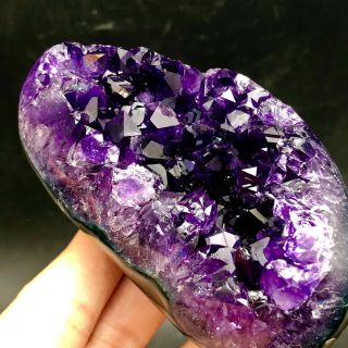 240G Museum Quality - natural Deep PurpleAmethyst Crystal Quartz Cluster/Brazil 8