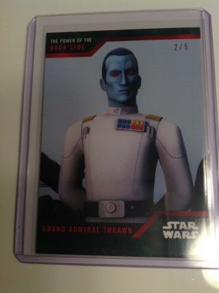 Topps Star Wars Power Of The Dark Side Thrawn 2/5 Green Parallel Insert Card