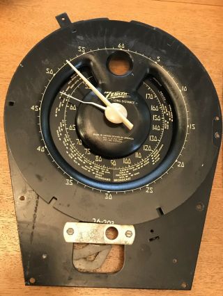 Zenith Radio Parts,  Shutter Dial With Glass And Pointers 12 - S 10 - S 9 - S
