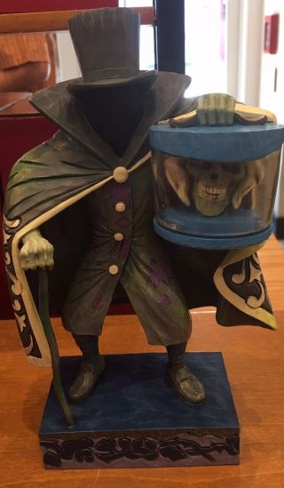 Disney Parks Haunted Mansion Hatbox Ghost Jim Shore Figurine W/ Box In Hand