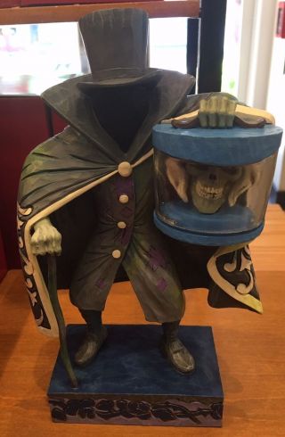 Disney Parks Haunted Mansion Hatbox Ghost Jim Shore Figurine w/ Box IN HAND 2