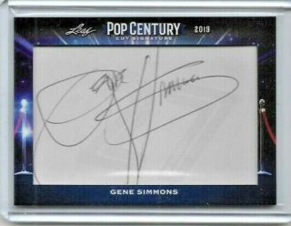 2019 Gene Simmons Leaf Pop Century Cut Signature Auto Kiss