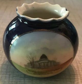 Circa 1910 Souvenir Vase Woolsey Hall Yale University Haven Made In Germany