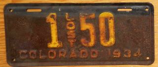 1934 Colorado Lost License Plate Number 50 Tag – $2.  99 Start