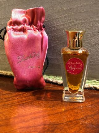 Vintage Perfume Bottle,  Bag,  Shocking De Schiaparelli Paris Parfum Still Full