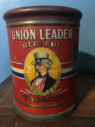 Union Leader Redi Cut Canister Tobacco Tin