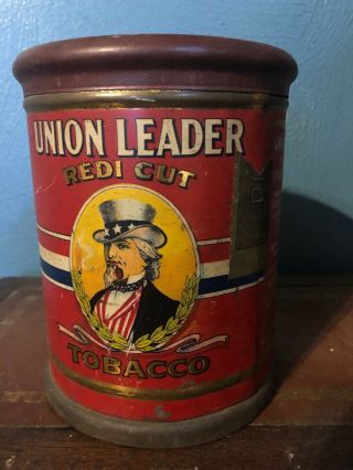 Union Leader Redi Cut Canister Tobacco Tin 3