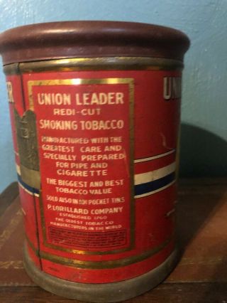 Union Leader Redi Cut Canister Tobacco Tin 4