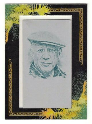 Pablo Picasso 2008 Topps Allen & Ginter Mini Framed Cyan Printing Plate