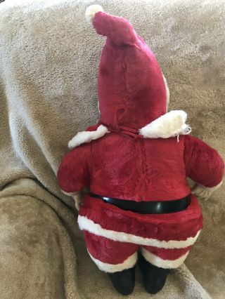 Vintage RUSHTON SANTA CLAUS Christmas Plush Stuffed Rubber Face 24 