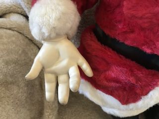 Vintage RUSHTON SANTA CLAUS Christmas Plush Stuffed Rubber Face 24 