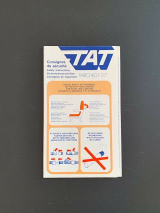 Safety Card Tat Fairchild F - 27