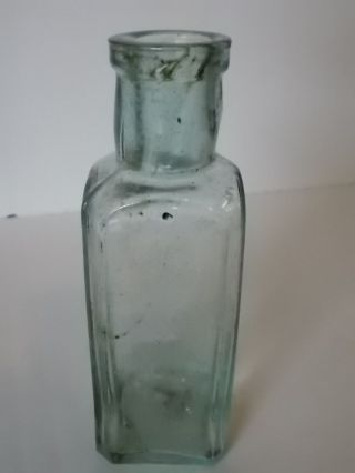 Vintage Antique Collectable Aqua Glass Medicine Apothecary Bottle