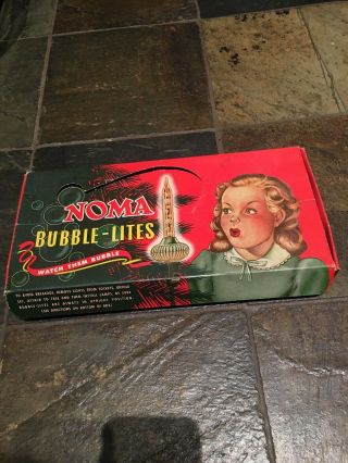 Vintage Noma Bubble Lights String Of 9 Bulbs